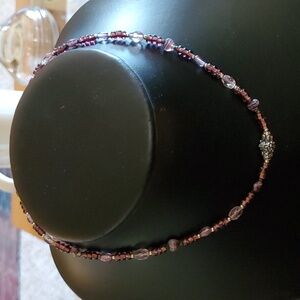 Sapphireskies Designs Vintage Czech Glass Beaded Choker 5/25.00